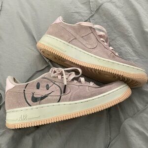 Pink Nike Swoosh Smiley Face Shoes